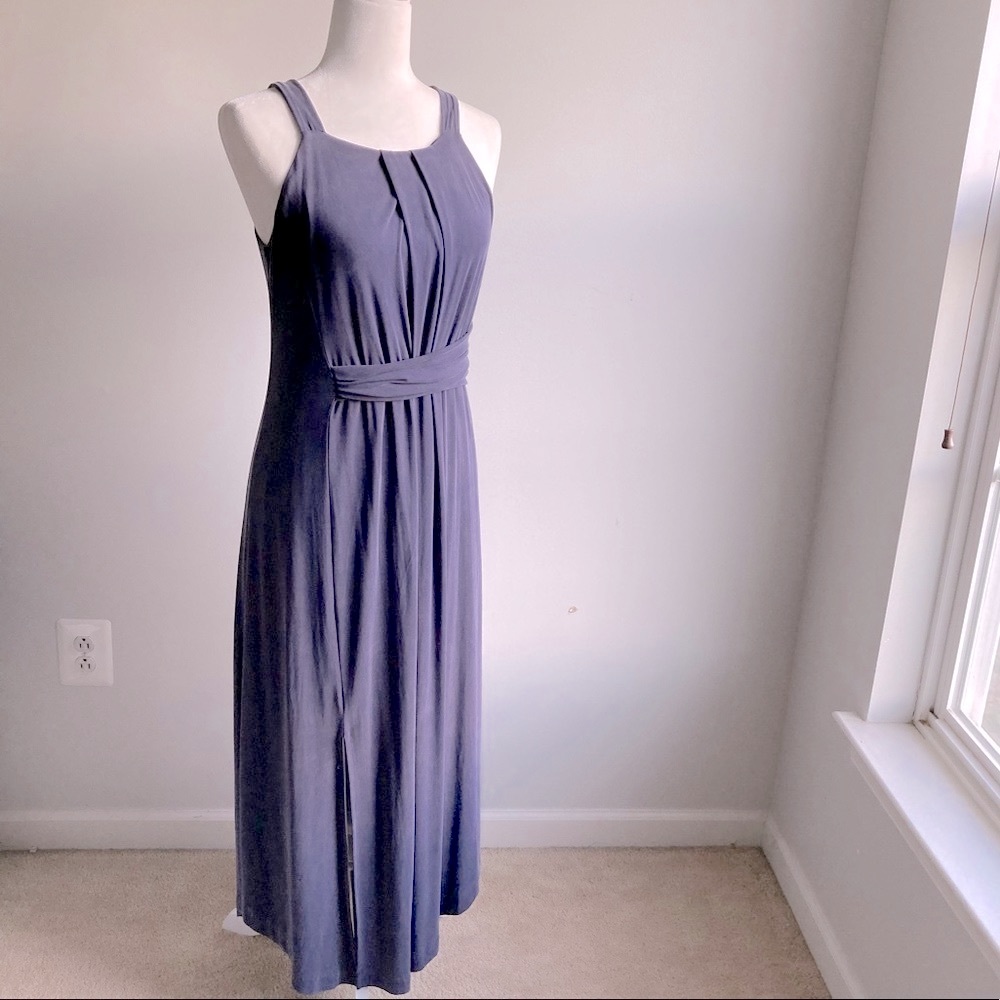 Anthropology Maeve Long Blue Sleeveless dress